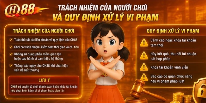 Trách nhiệm của người chơi và quy định xử lý vi phạm