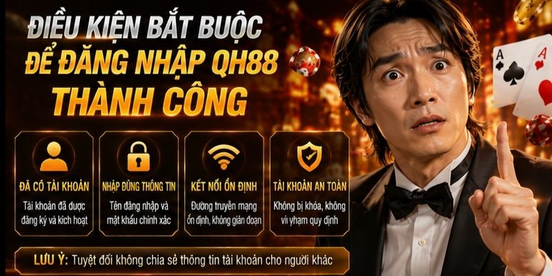 Điều kiện để đăng nhập QH88 thành công