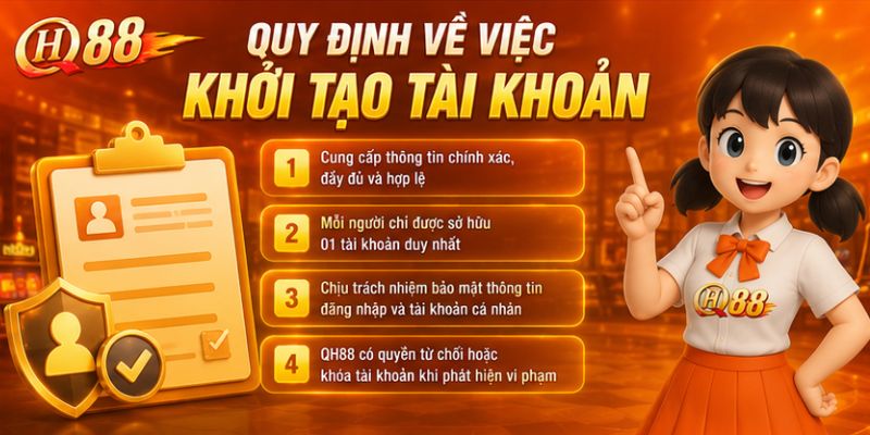 Quy định về việc khởi tạo tài khoản
