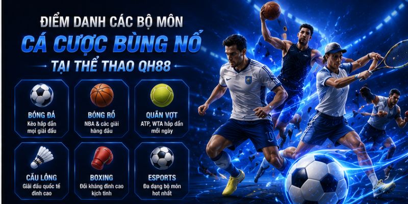 Các môn thể thao cá cược bùng nổ tại QH88 